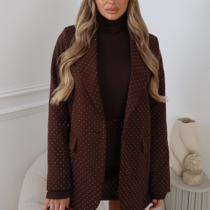 KERYS CHOCOLATE DIAMANTE BLAZER