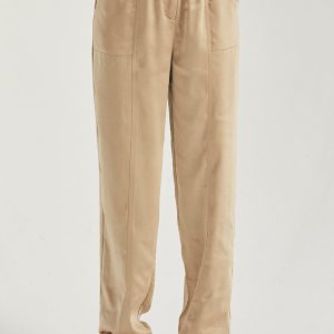 Jordyn Khaki Satin Joggers